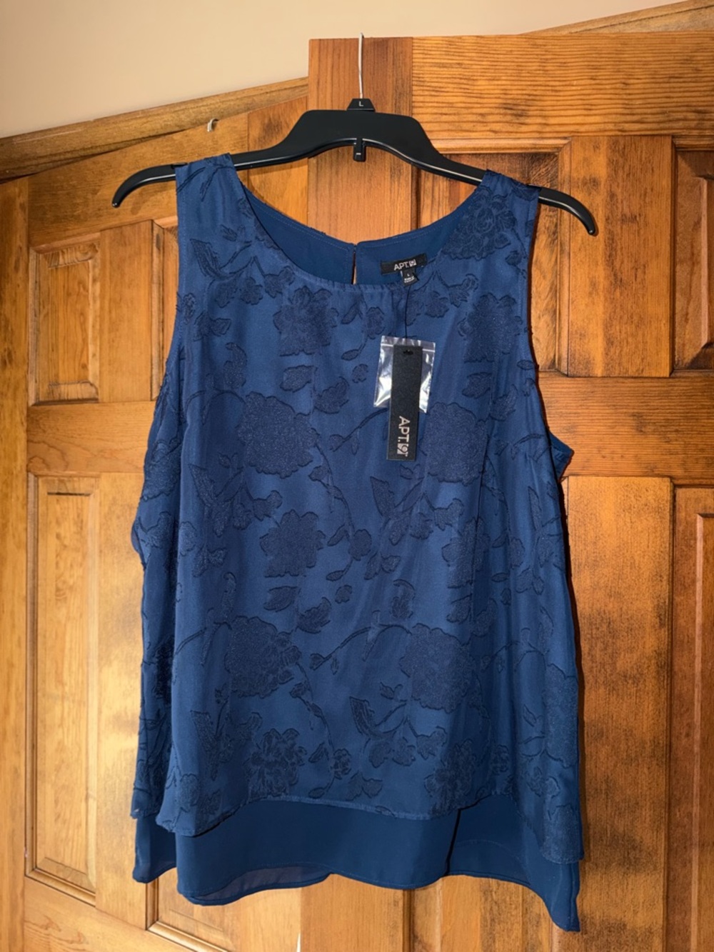 Apt. 9 Sleeveless Floral Embroidered Layered Blouse